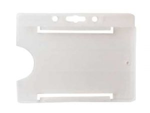 Hartplastik-Badgehalter transparent offen (Set à 10stk.)